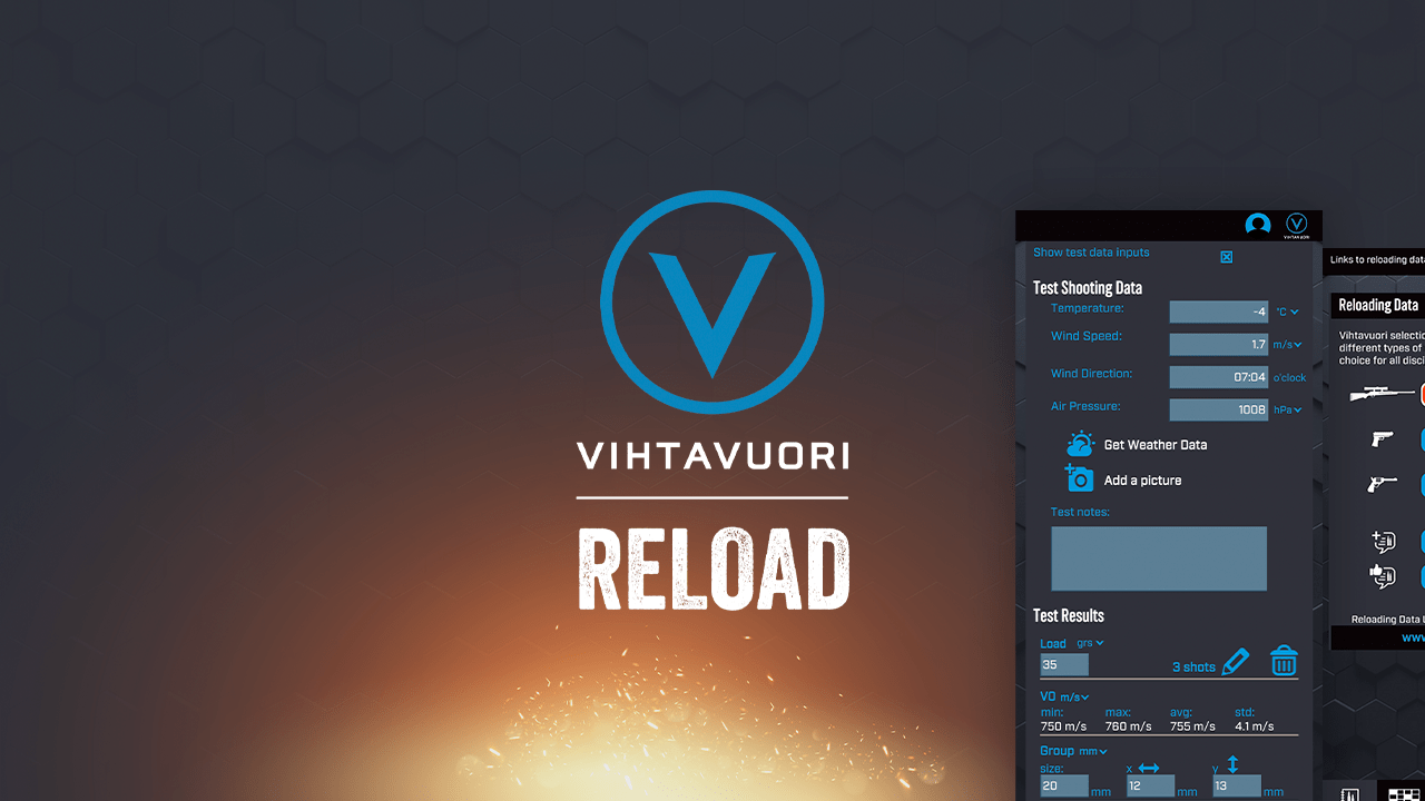 Vihtavuori Reload app update: New features for your load development ...